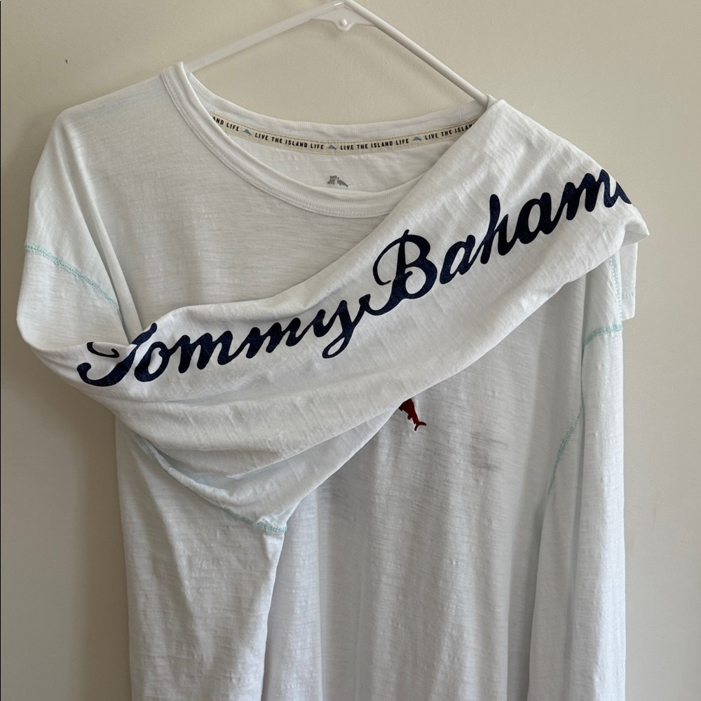 Tommy Bahama white Organic Cotton Long Sleeve Tee - Picture 3 of 8